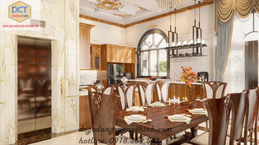 Nội thất thiết kế cổ điển hoàng gia đẳng cấp thời thượng NT05